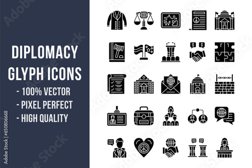 Diplomacy Glyph Icons