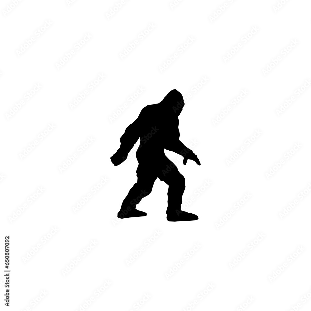 Bigfoot Silhouette icon isolated on white background Bigfoot Silhouette icon isolated on white background