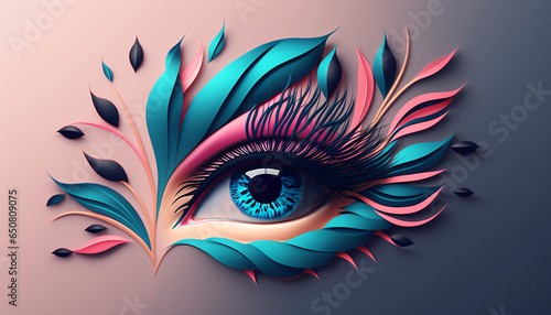 Obraz na płótnie designer logo for beauty industry eyebrows eyelashes