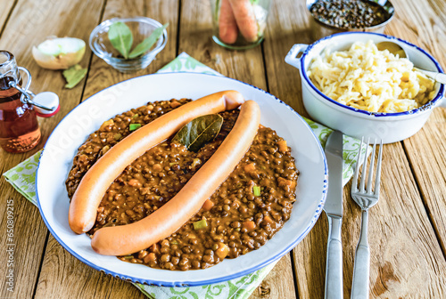 linsen linsengericht gemüse spätzle schwäbisch eintopf suppe 