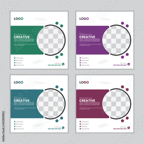 Vector corporate business social media post design and Instagram post template