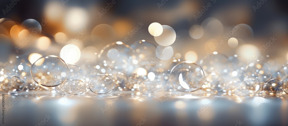 Abstract bokeh background with white and silver lights Abstract bokeh background with white and silver lights