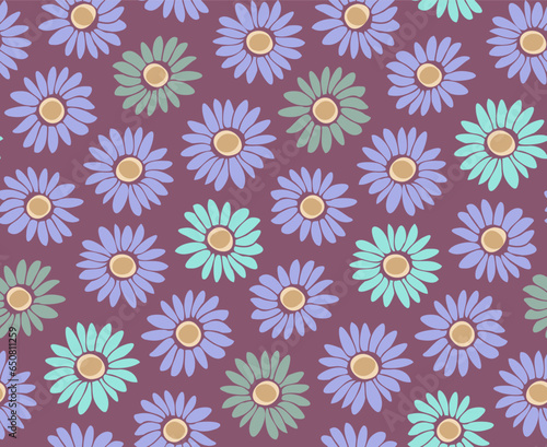 Floral pattern with daisies, seamless.