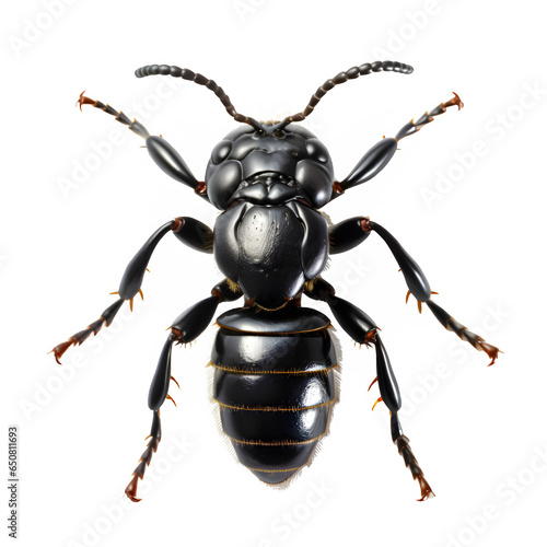black ant top view isolated on transparent background ,realistic insect ant cut out ,generative ai © Leo