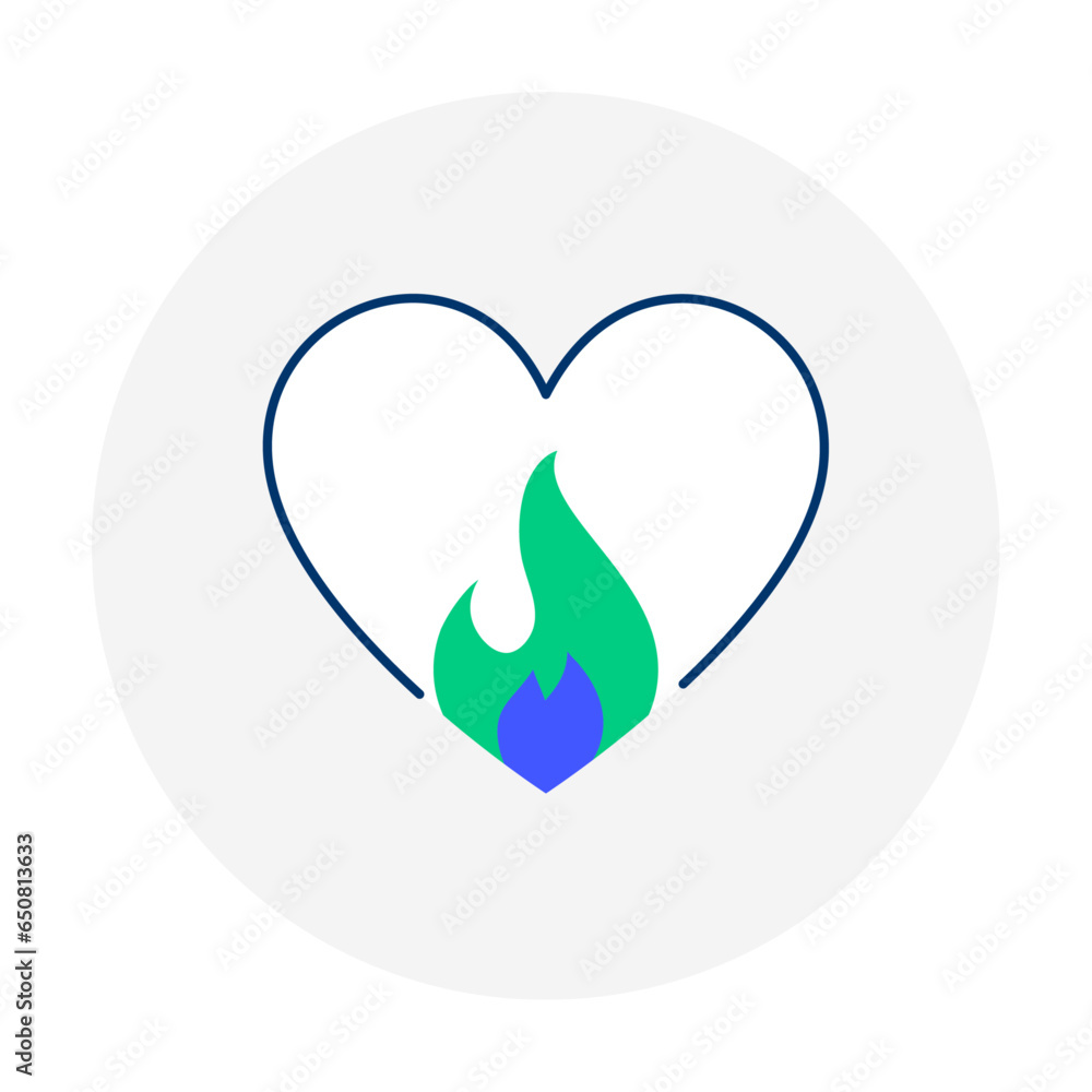Burning with Passion, Unyielding Dedication vector editable stroke. Burning with Passion, Unyielding Dedication vector editable stroke.