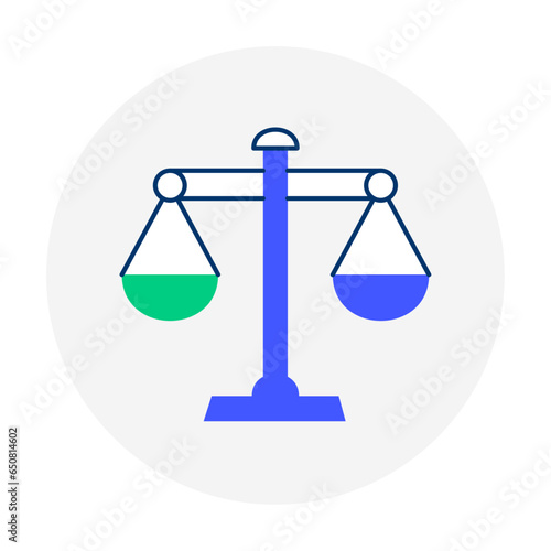Bild auf Leinwand Harmonious Equilibrium: balace icon vector editable stroke.