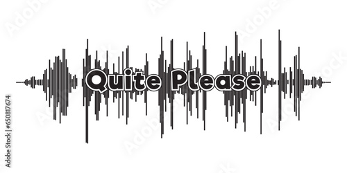 Quiet please sign on white background. Hush sign business concept. Eps10 vector illustration.