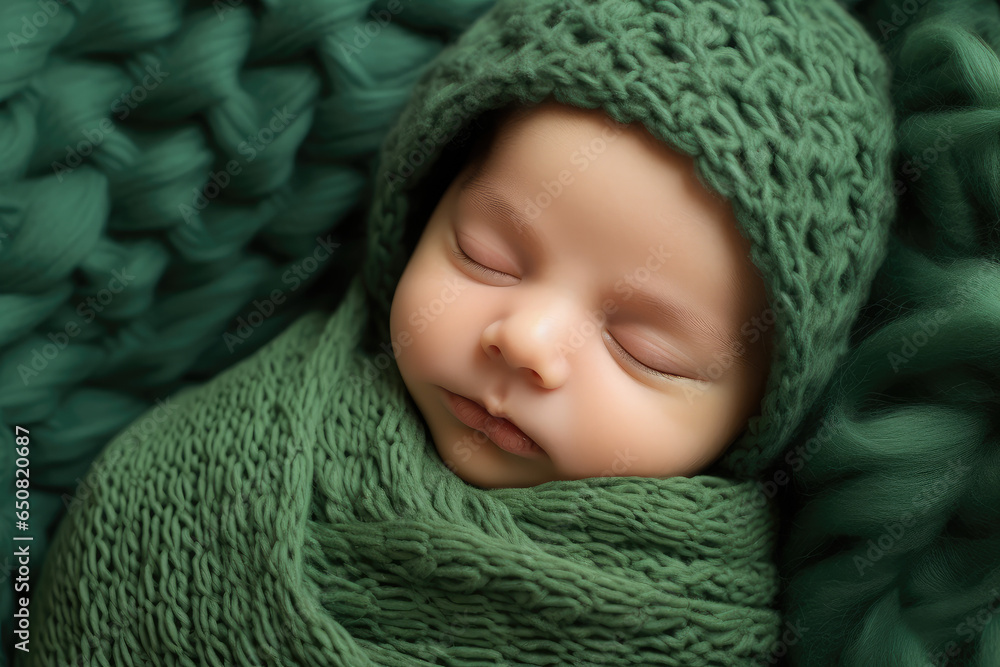 Newborn baby , sleepy swaddled, cute baby close up Newborn baby , sleepy swaddled, cute baby close up