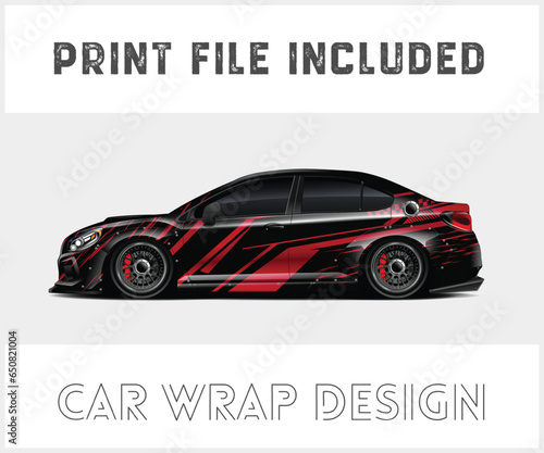 car livery design vector. Graphic abstract stripe 