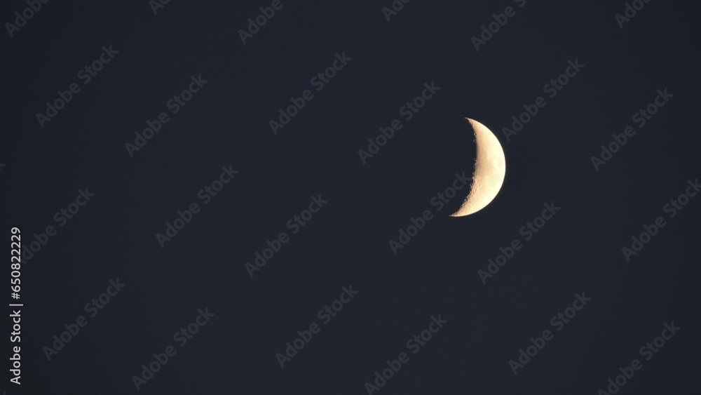 A young moon in the autumn sky of Delaware (USA). A young moon in the autumn sky of Delaware (USA).