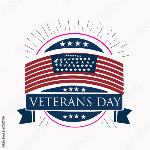 Veterans Day in the US logo US Veterans Day vector flat artwork for website design
