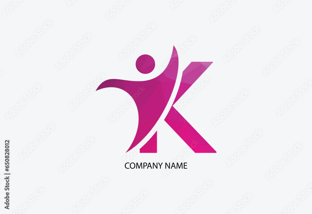 Low poly human health care logo illustrator template Low poly human health care logo illustrator template