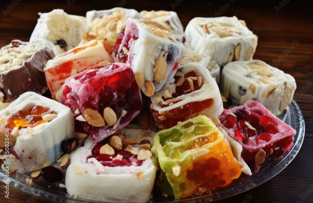 Colorful oriental sweets