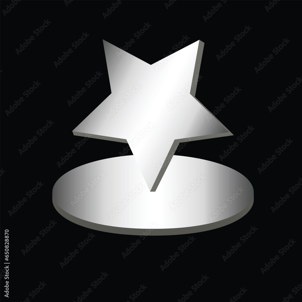 Award ceremony background with 3d salver star award. Award ceremony background with 3d salver star award.