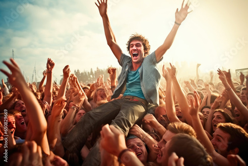 Euphoric Music Festival Crowd Surfing photo