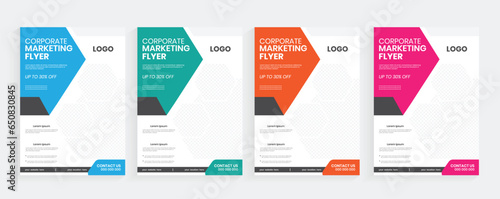 A4 size corporate business marketing flyer vector design, Multipurpose branding A4 flyer bundle graphics layout, Advertising professional A4 handout flyer set template