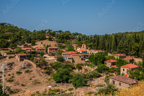 Adatepe is an old Turkish village in Kucukkuyu, Canakkale. , Zeus watched the Trojan War from an altar near Adatepe photo