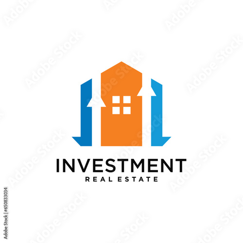 Home investment logo design vector template with creative concept