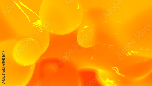 orange honey color reflecting fantastic benign fluid backdrop - abstract 3D rendering