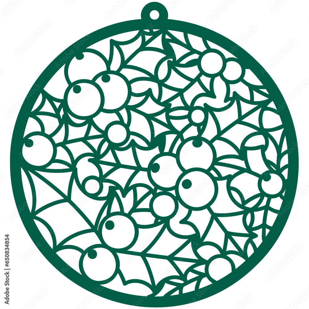 Chistmas holly bauble Chistmas holly bauble