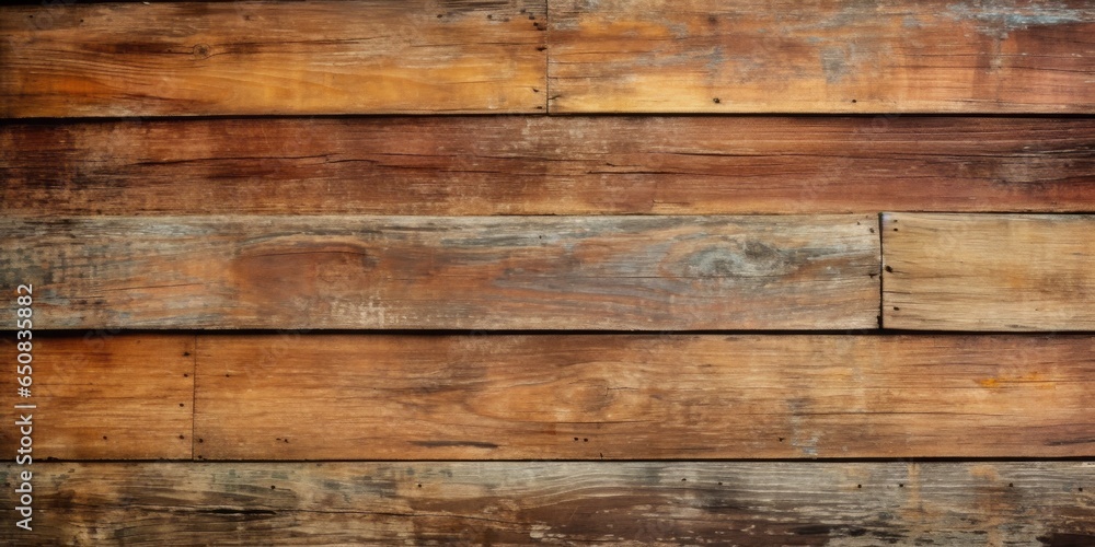 Fototapeta premium Brown Wood Background, Infused with Rustic Textured Charm, Evokes Vintage Interior Design