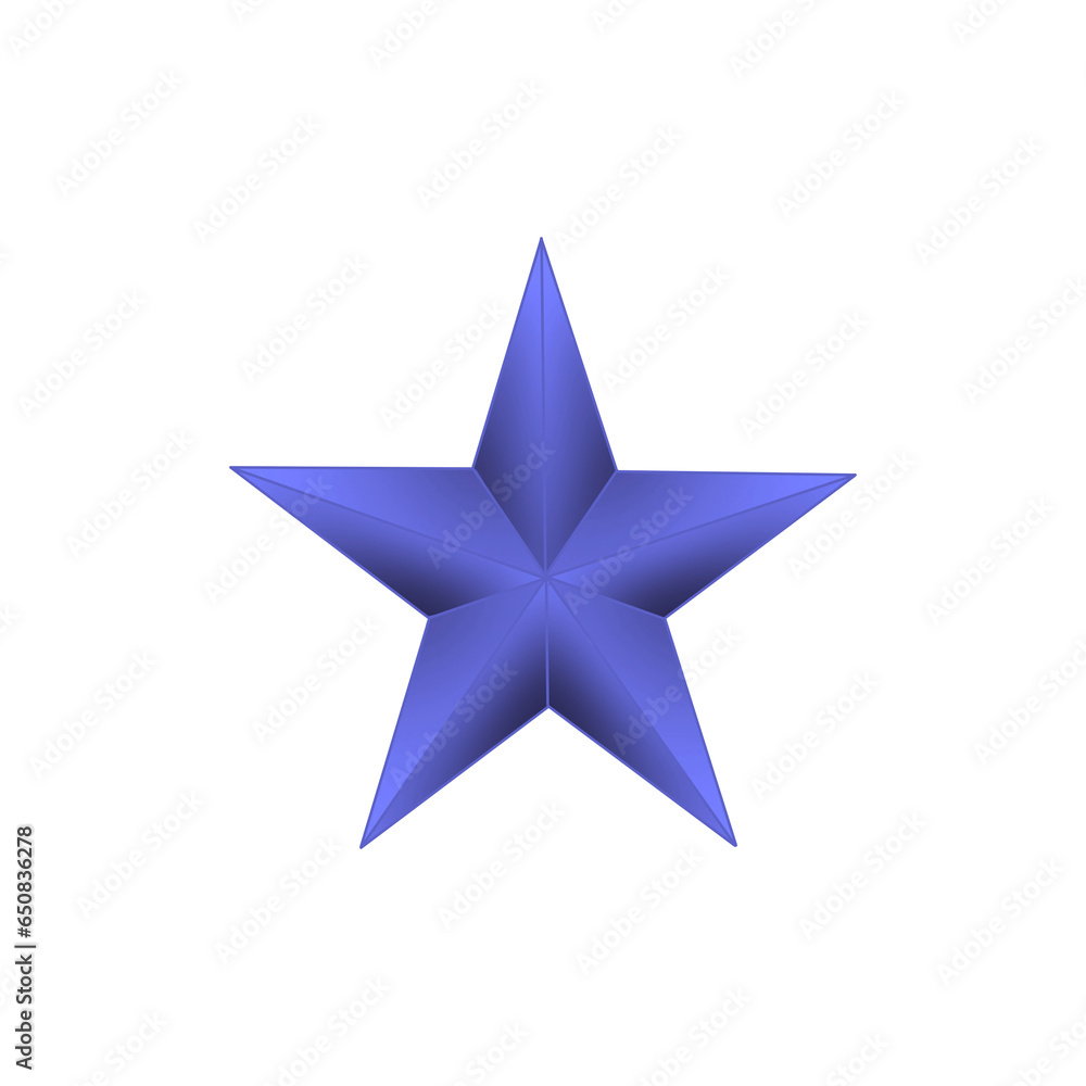 Blue Five Pointed Star, Star Clipart, image with transparent background.3d golden star Blue Five Pointed Star, Star Clipart, image with transparent background.3d golden star