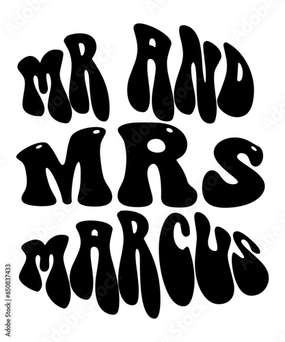 Mr And Mrs Marcus Retro SVG