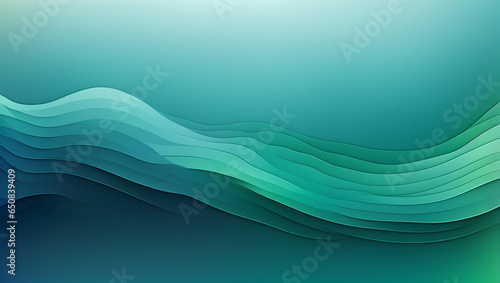 Tranquil Oceanic Gradient Background - Blue to Green Linear Blend,Artistic Wave Texture photo