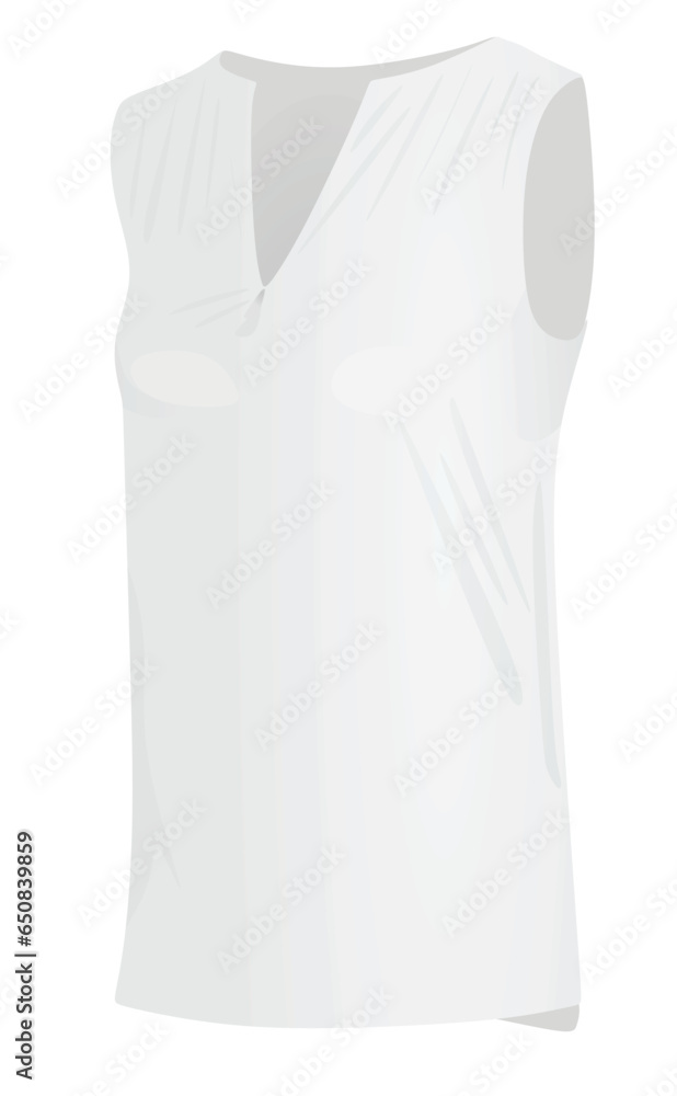 Sleeveless t shirt. side view. vector Sleeveless t shirt. side view. vector
