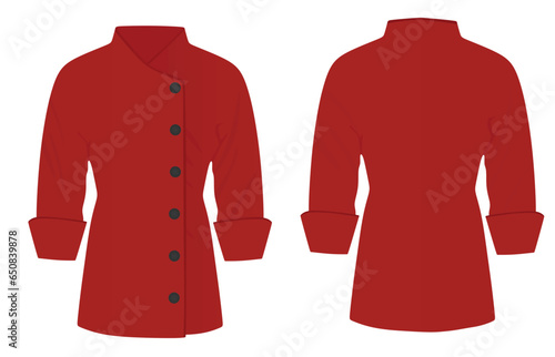 Red  cook uniform. vector illustration