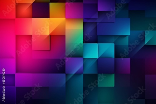 A vibrant and geometric abstract background with colorful squares