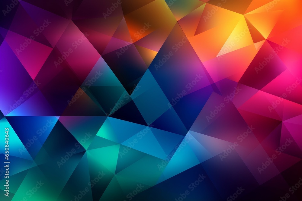 A vibrant and geometric abstract background with overlapping triangles A vibrant and geometric abstract background with overlapping triangles
