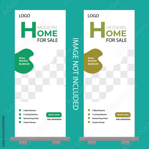 Modern Home Rollup Vector Design