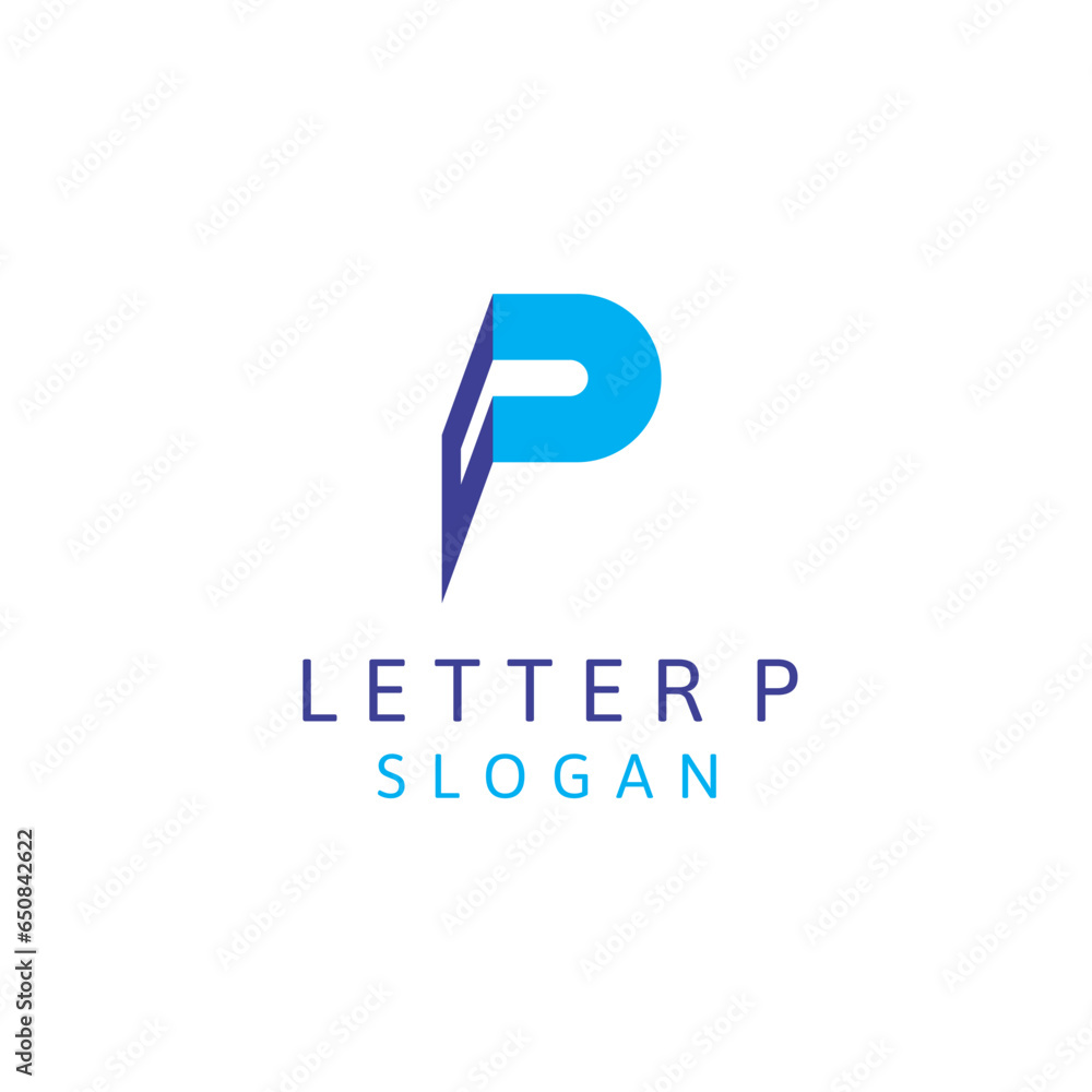 Letter P for logo vector best design - obrazy, fototapety, plakaty 