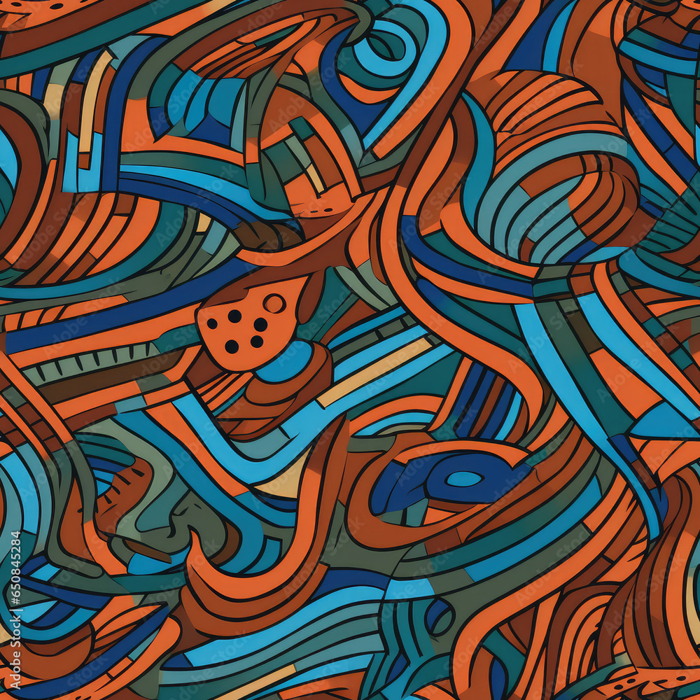 Trendy abstract repeat pattern