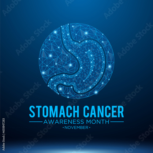 Stomach Cancer Awareness Month is observed every year in november. November is Stomach Cancer Awareness Month. Vector template for banner, greeting card, poster with background. Vector illustration.