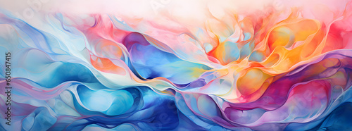 abstract artwork watercolor bright  in the style of flowing fabrics  poured