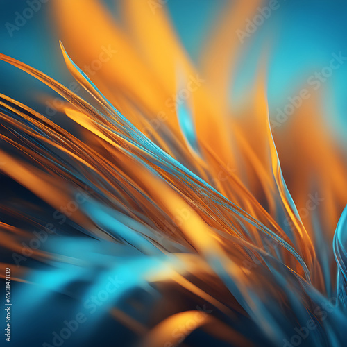 Abstract colorful gradient 3d wave blue and orange background. Modern abstract wave background.