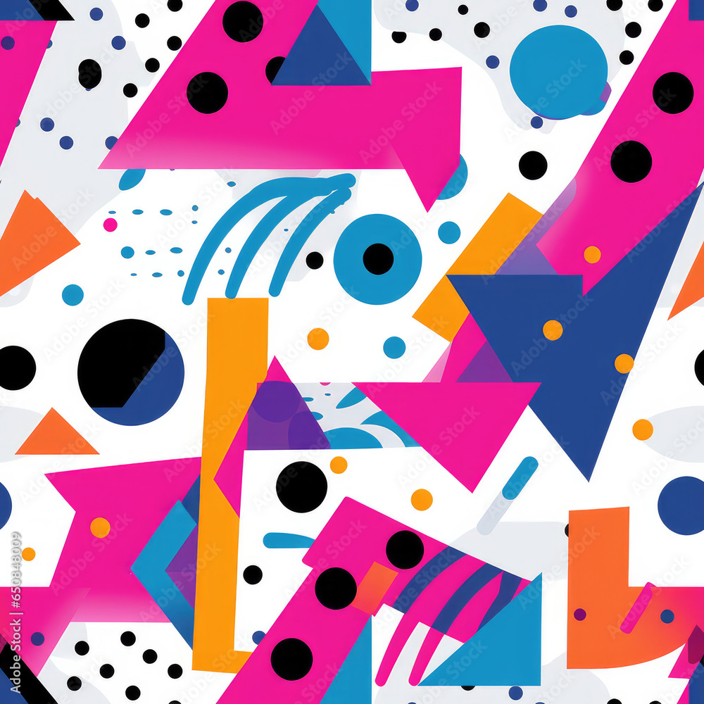 Abstract modern shapes repeat pattern minimal retro Abstract modern shapes repeat pattern minimal retro