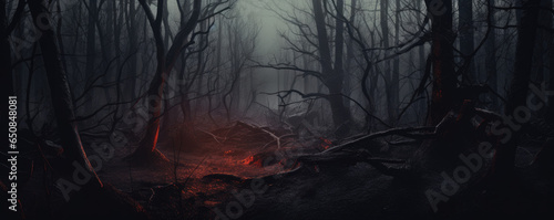 Scary and mysterious halloween forest © thejokercze