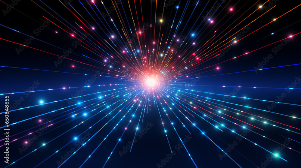 Obraz premium Abstract background explosion from the center