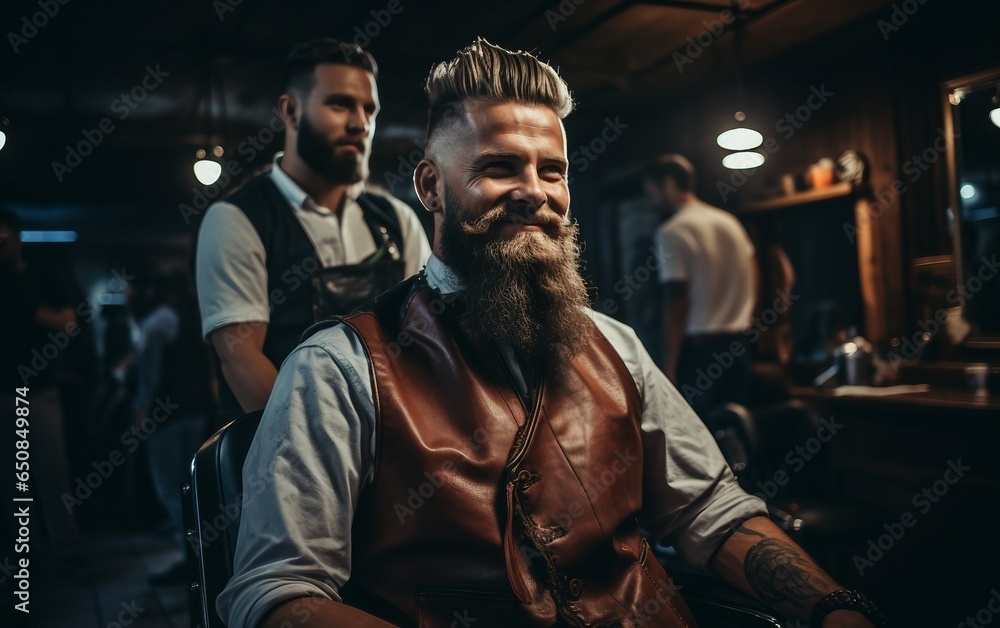 A Young Barber Demonstrates the Art of Barbering
