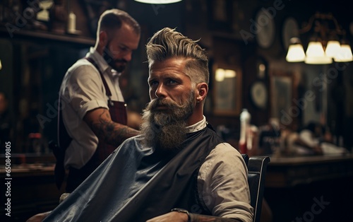 Skilled Barber Gives a Classic cut with Precision © Flowstudio