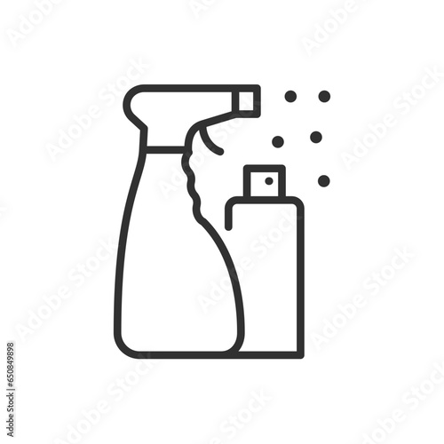 Detergents, linear icon. Atomizer. Line with editable stroke