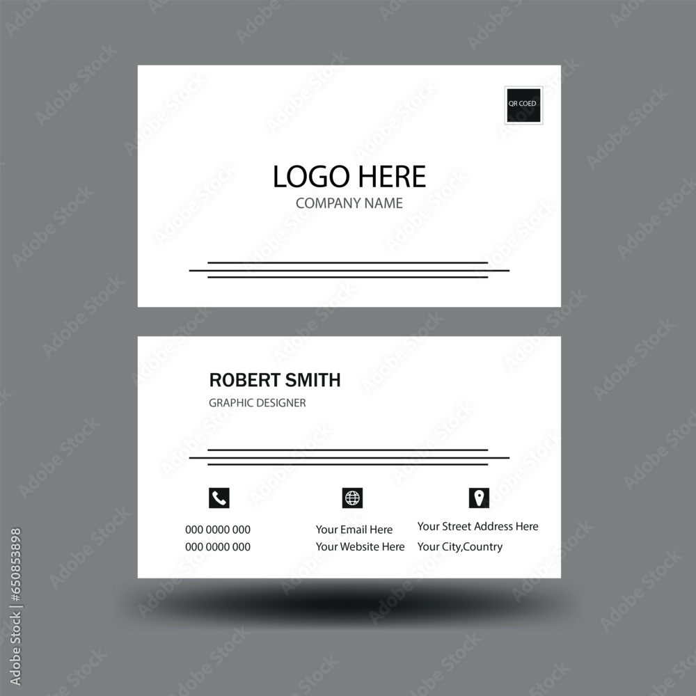 Business Card design template. creative and clean business card.
Business Card design template. creative and clean business card.