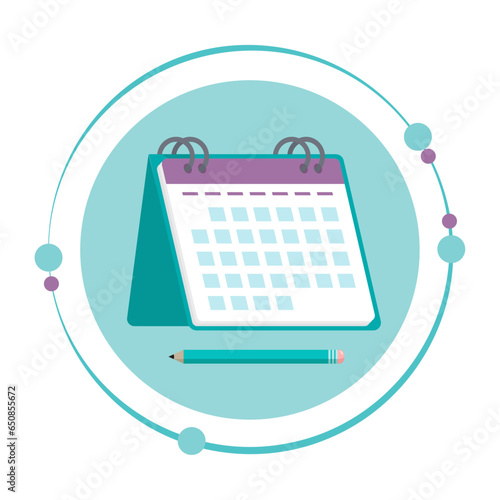 Schedule calendar vector illustration graphic icon
