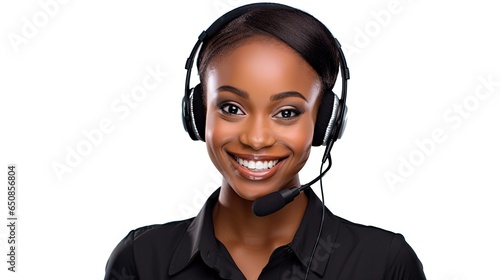 african american black call service woman white background