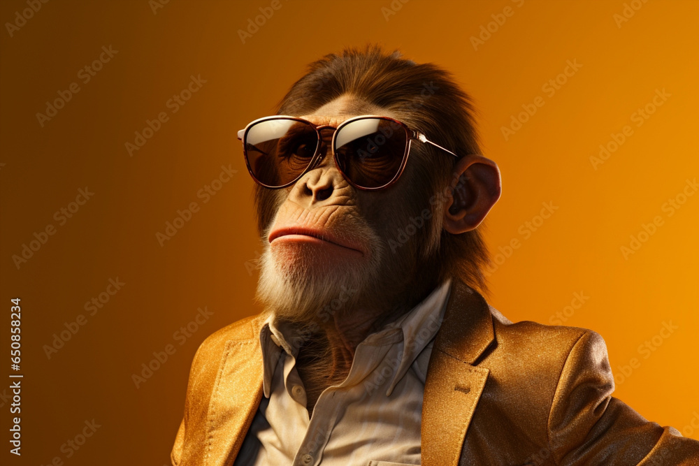 Portrait primate cute face monkey animal nature wild ape wildlife jungle mammal