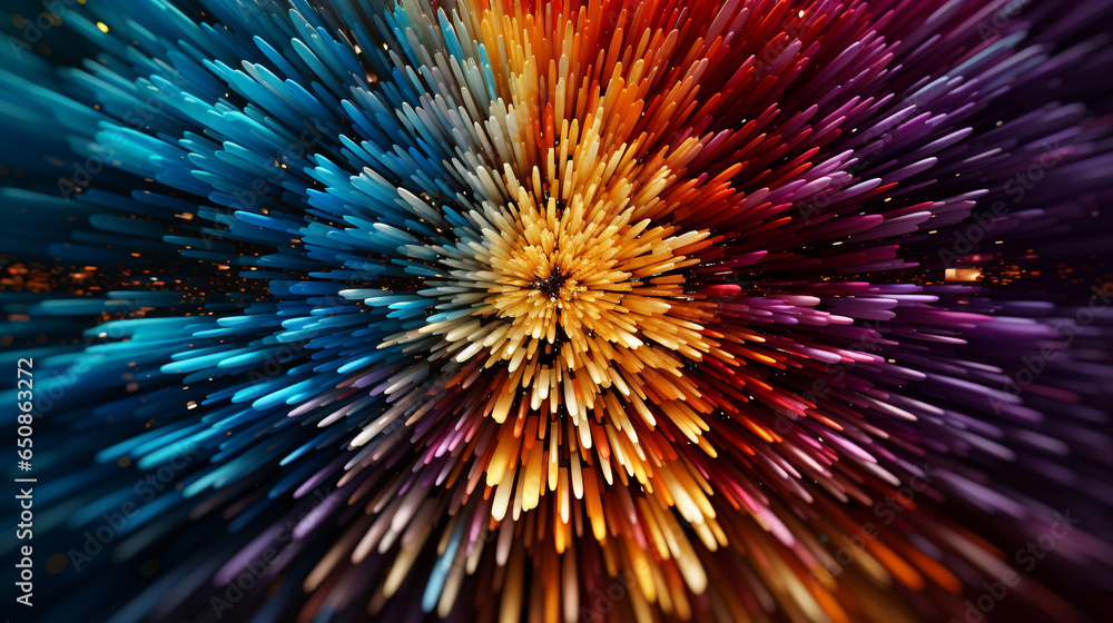 Fototapeta premium Abstract background explode from the center
