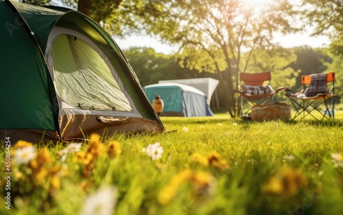 Camping tent in a sunny day...